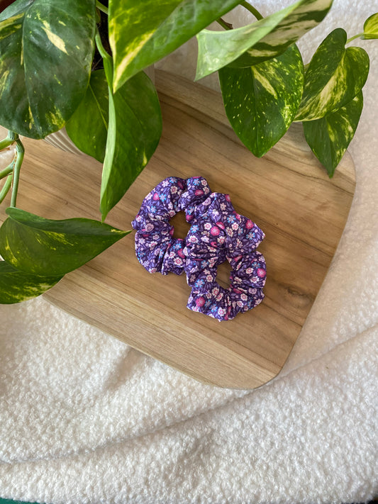 Dark purple scrunchie